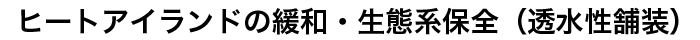 ヒートアイランドの緩和・生態系保全（透水性舗装）